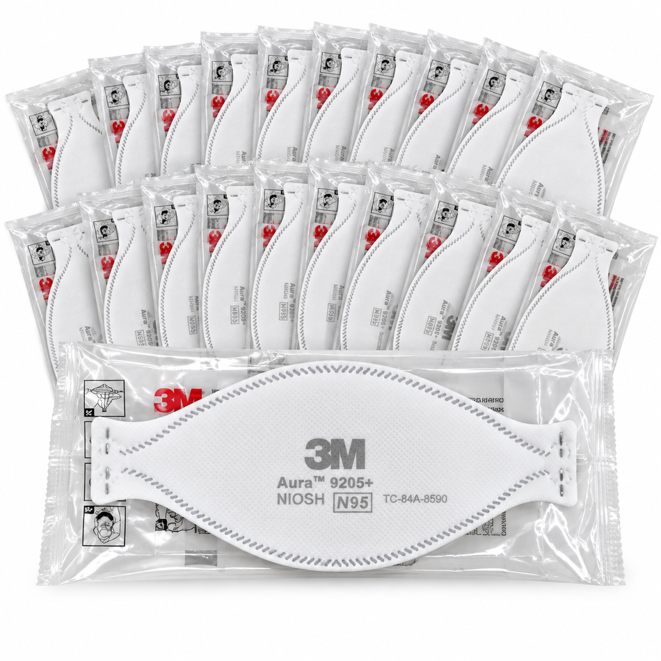 3M Aura 9205+ N95 Respirator Masks Lot of 20 Individually Wrapped